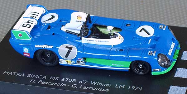 Matra Simca MS 670B No7 Winner Le Mans 1974 1 87 Fertigmodell