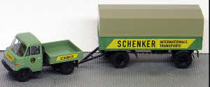 Hanomag F 55 Enser Zugm. mit Anhänger Schenker International